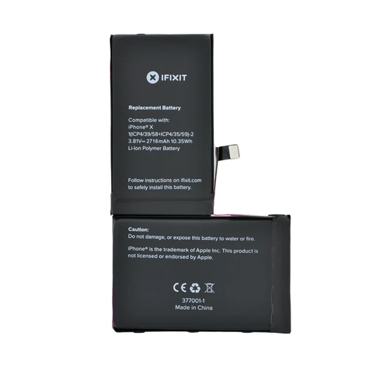 iPhone X 2716mAh Internal Battery Replacement - High-Performance Upgrade for Long-Lasting Power